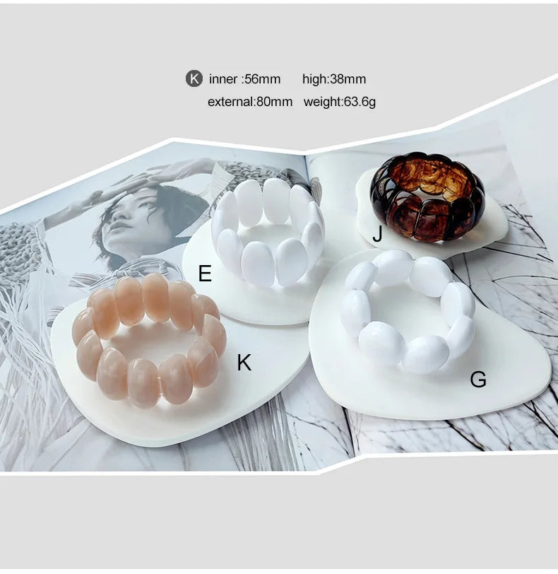 Chunky Resin Bracelet Set