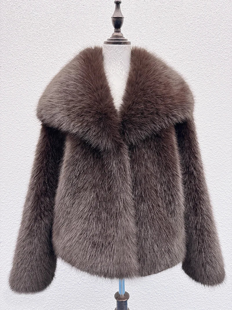 Espresso Luxe Fur Jacket