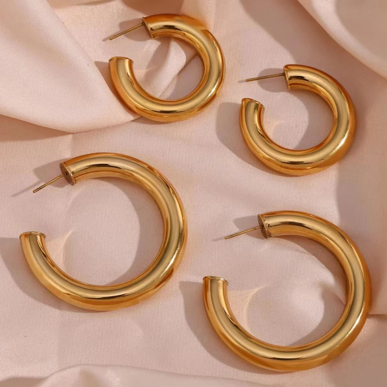 Bold Gold Hoop Earrings