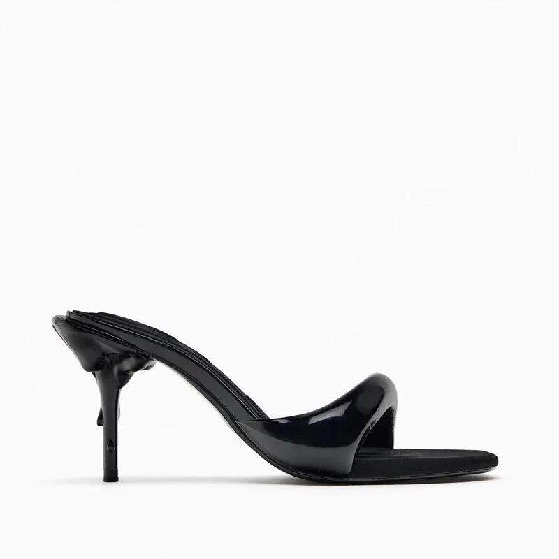 Minimalist Slip-On Heeled Sandals