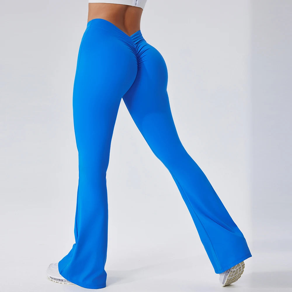 High-Waisted Flared Yoga Leggings