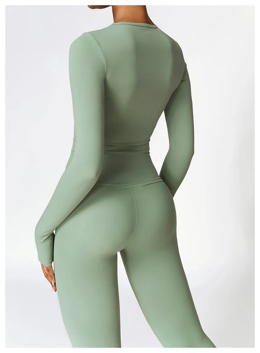 Thumbhole Long Sleeve Leggings Set