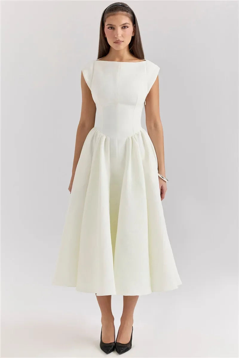 Elegant Midi A-Line Dress