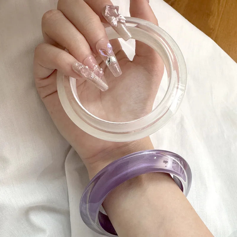 Colorful Resin Bangle Set