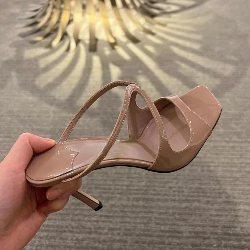 Strappy Satin High Heel Sandals