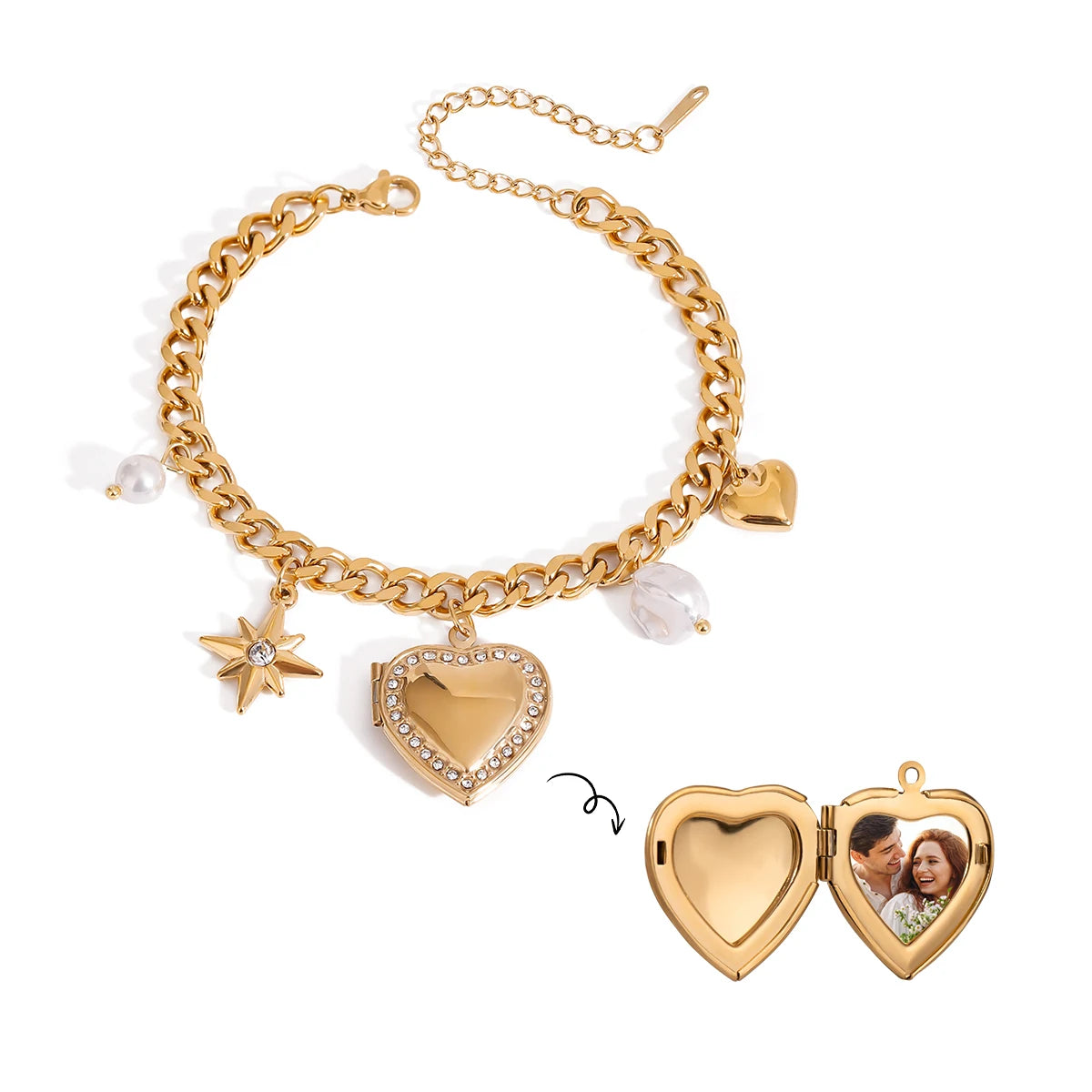 Heart Charm Bracelet