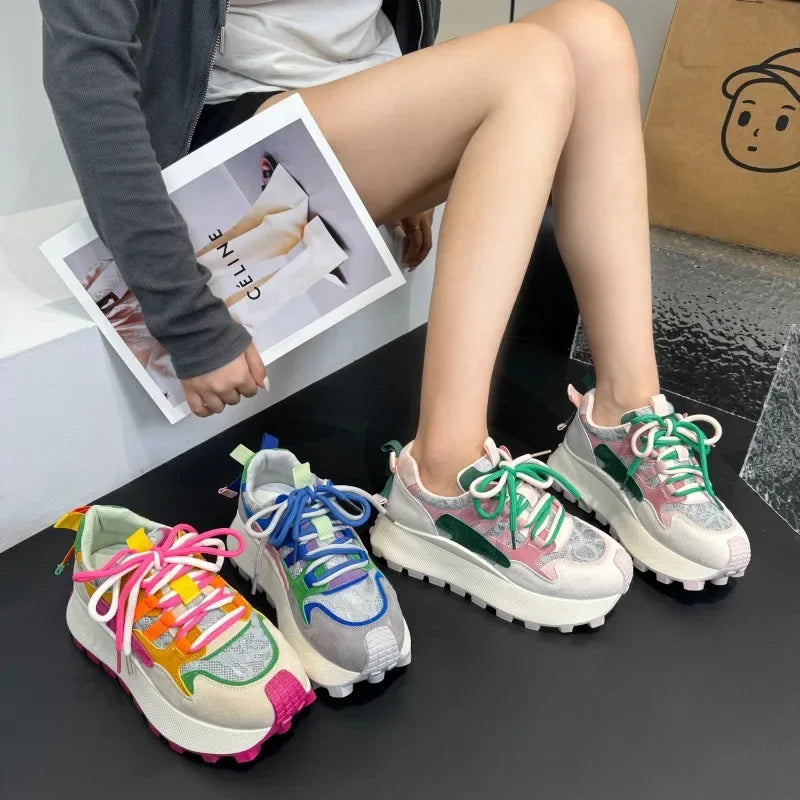 Chunky Retro Colorblock Sneakers