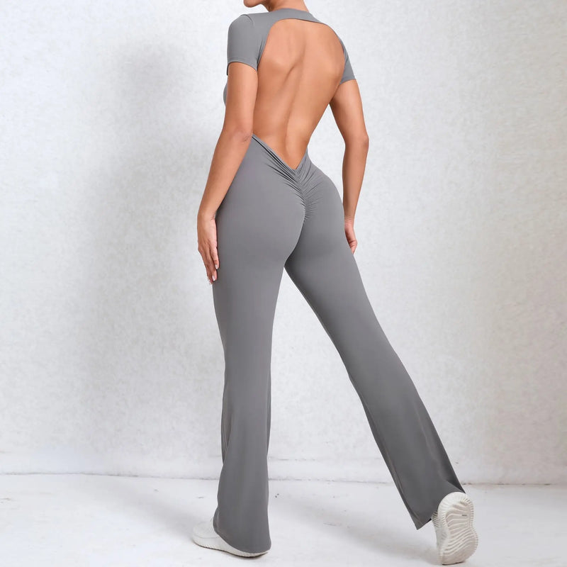 Flared Workout Jumpsuit