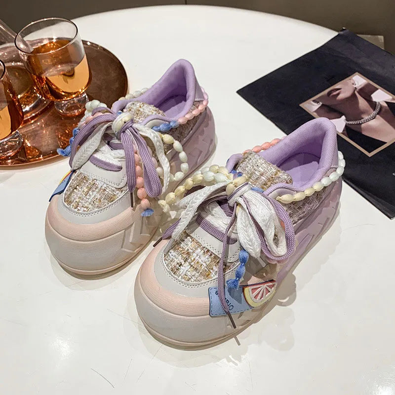 Pastel Pom Pom Sneakers