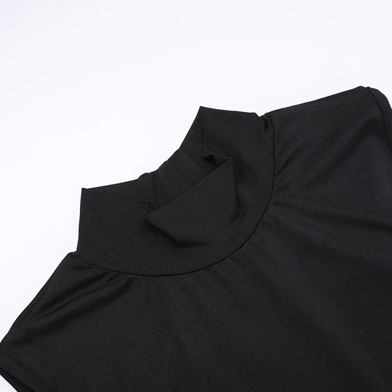 Midnight Allure Lace-Up Dress