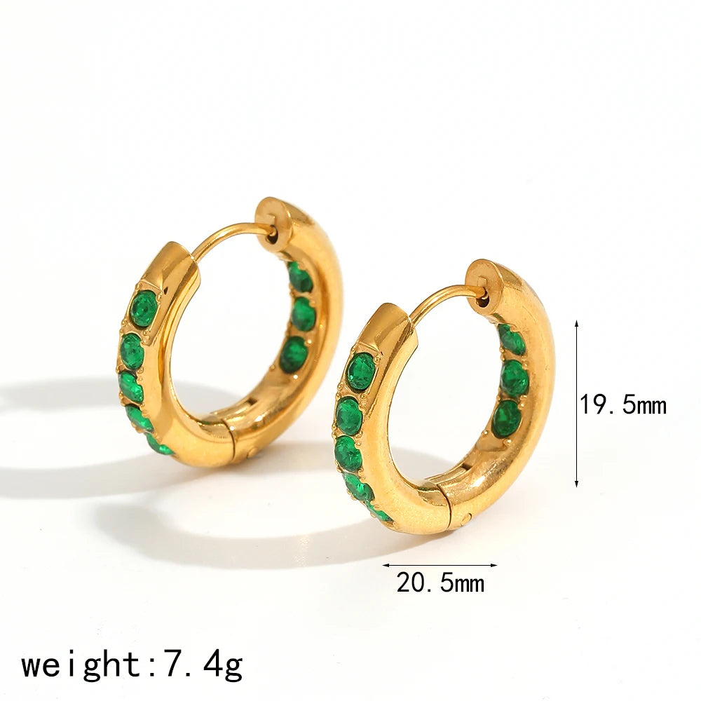Mini Pavé Huggie Hoop Earrings