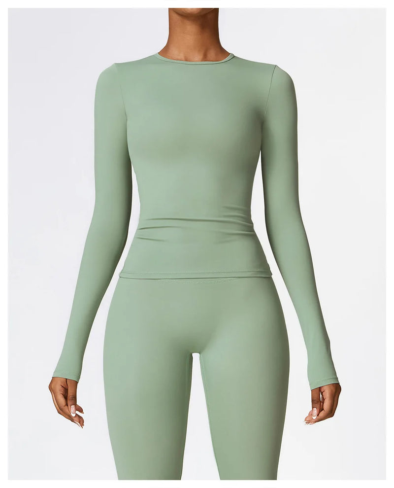 Thumbhole Long Sleeve Leggings Set