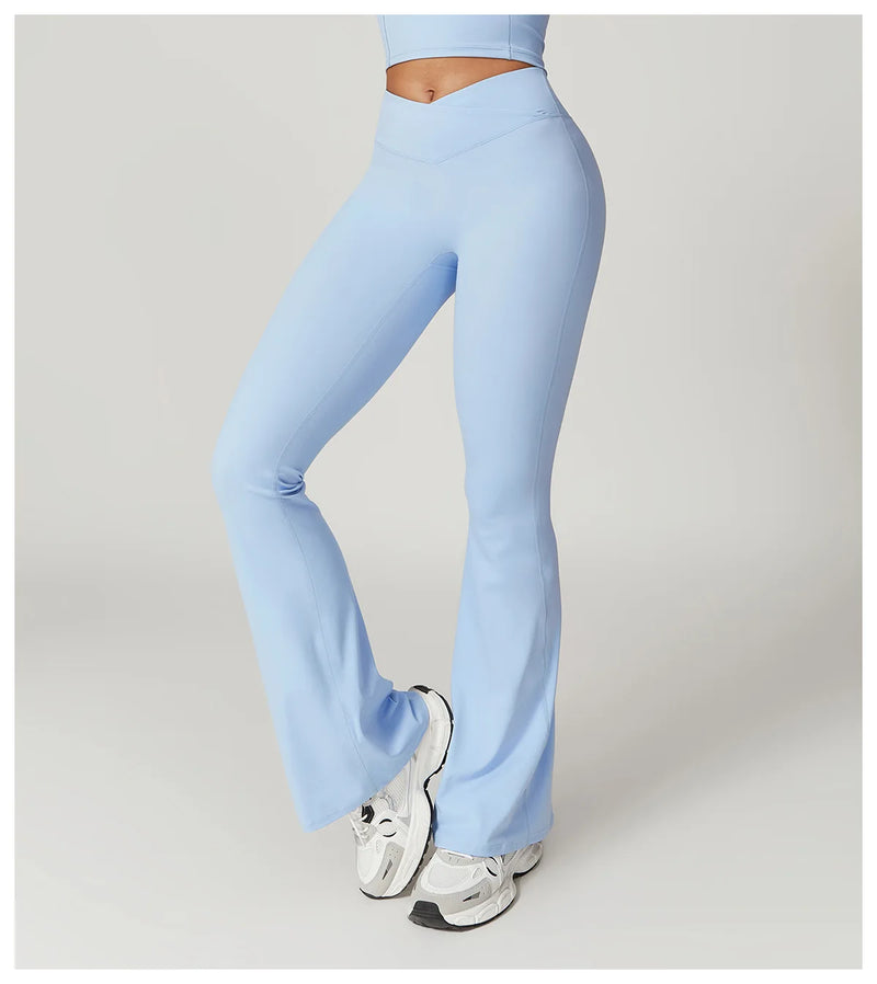 V-Waist Flare Pants