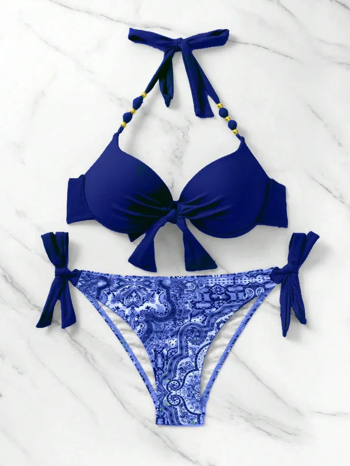 Halter Tie Bikini Set
