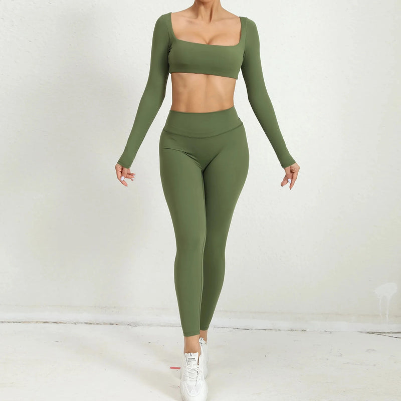 Seamless Long Sleeve Workout Set