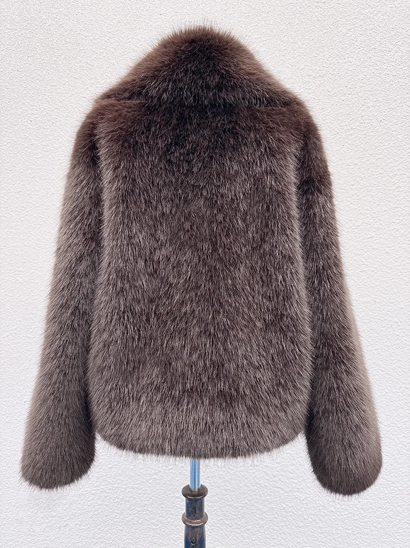 Espresso Luxe Fur Jacket