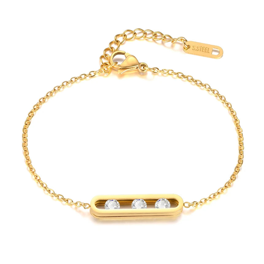 Dainty Bar Crystal Bracelet