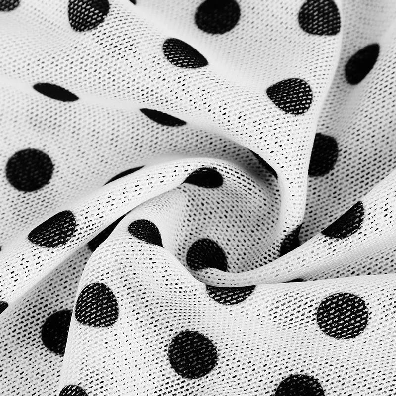 White Dotted Long Dress
