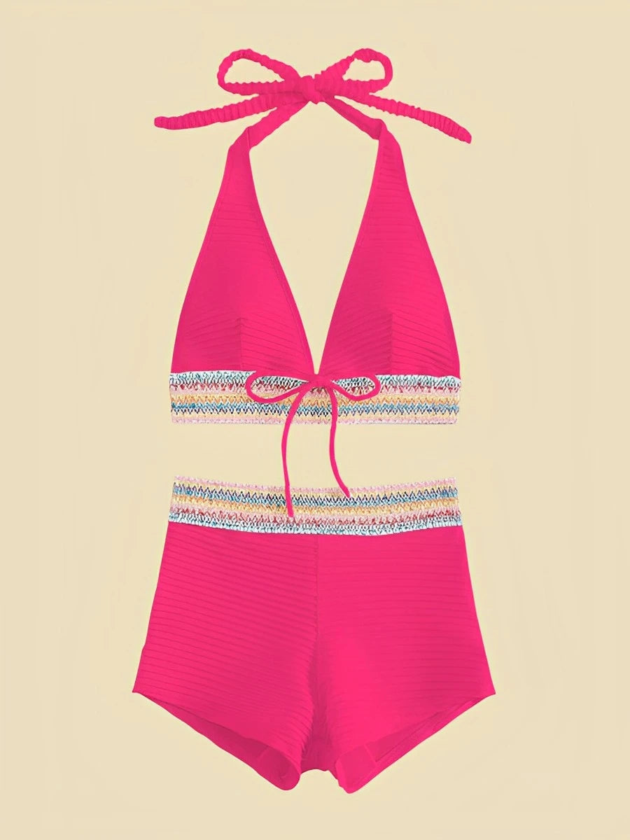 Ring Detail Bandeau Bikini Set