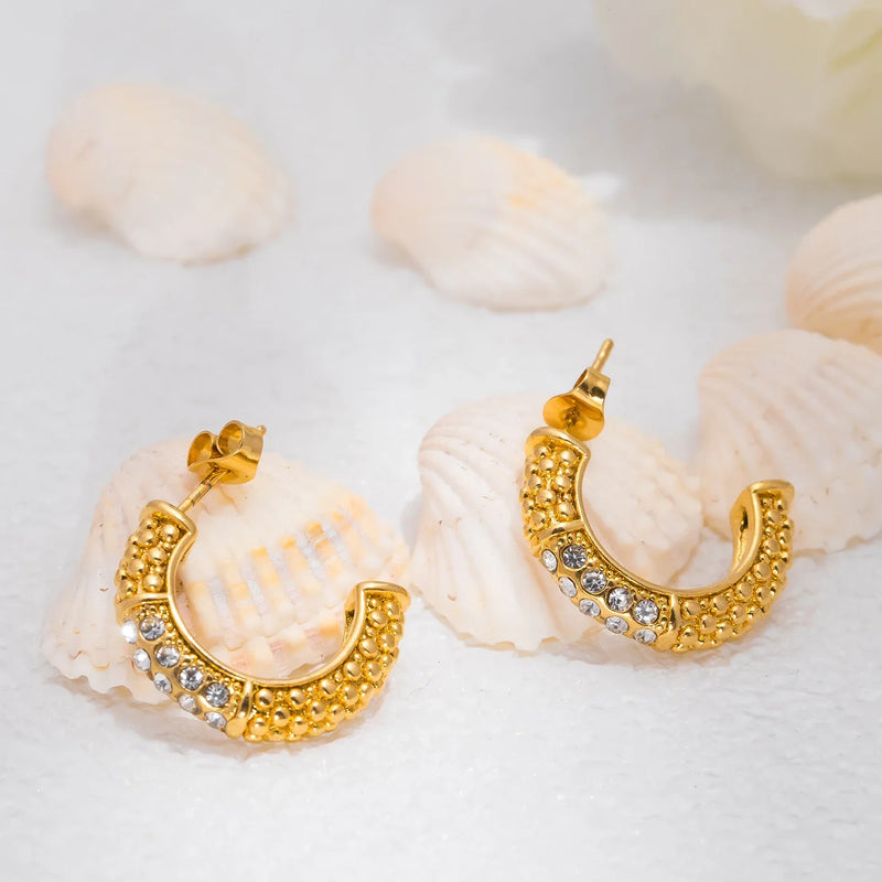 French-style Inlay Earrings