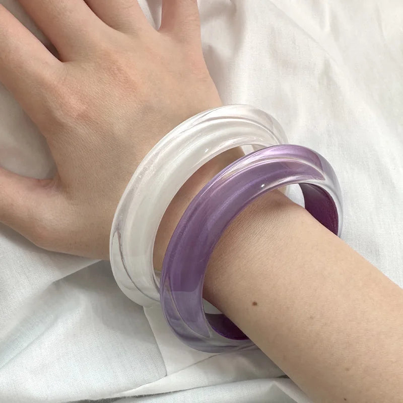 Colorful Resin Bangle Set