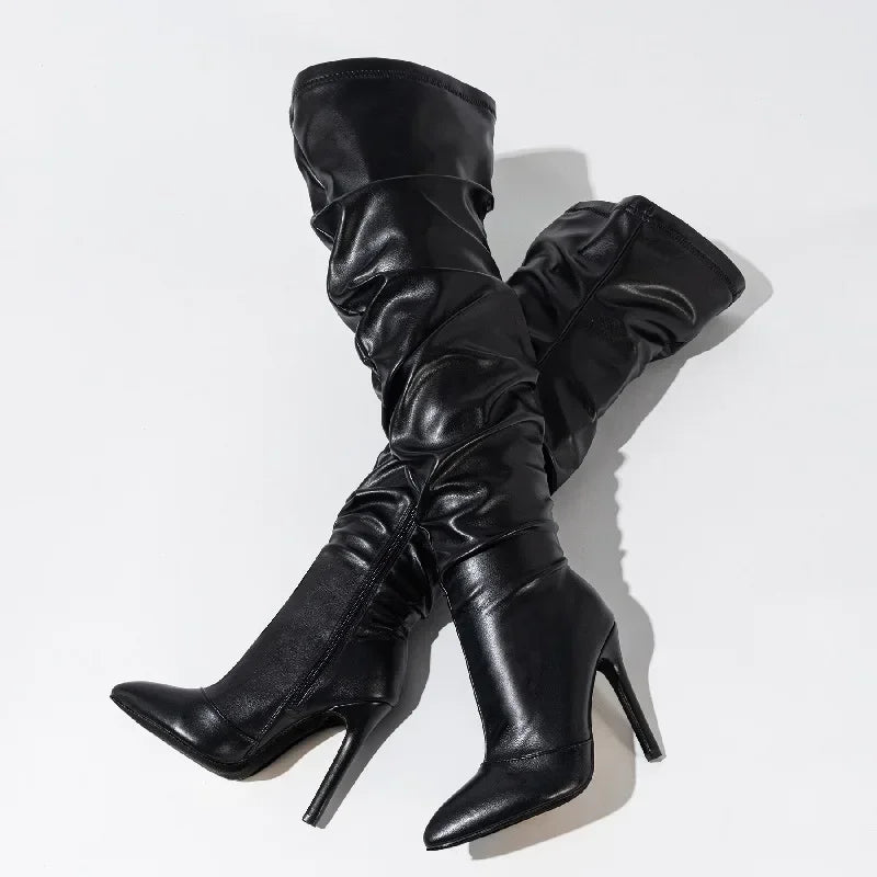 Luxe Over-the-Knee Stiletto Boots