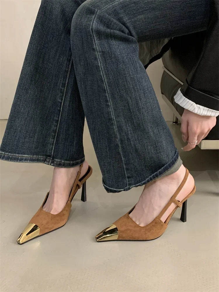 Gilded Edge Slingbacks
