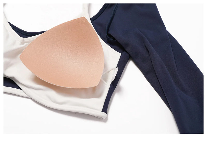 Square Neck Long Sleeve Workout Top