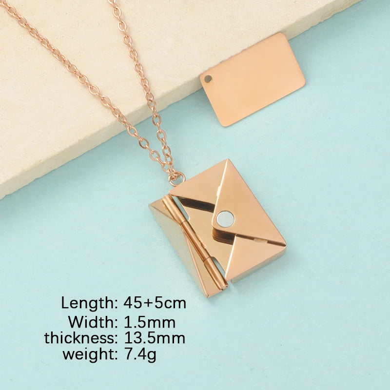 Love Letter Envelope Pendant Necklace
