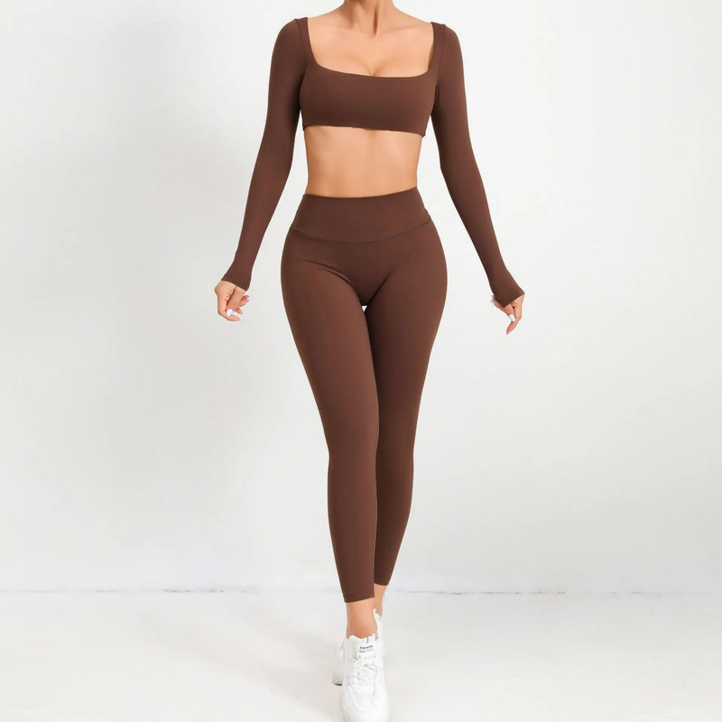 Seamless Long Sleeve Workout Set