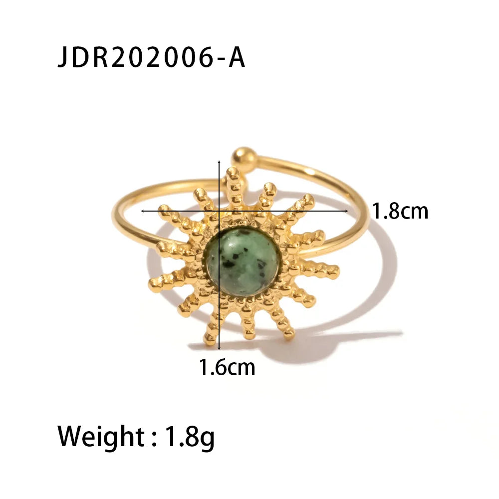 Boho Gemstone Statement Ring Set