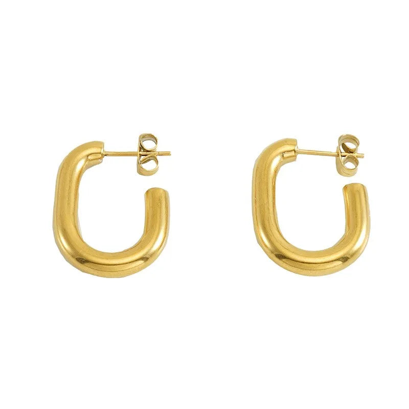 Chunky Square Hoop Earrings