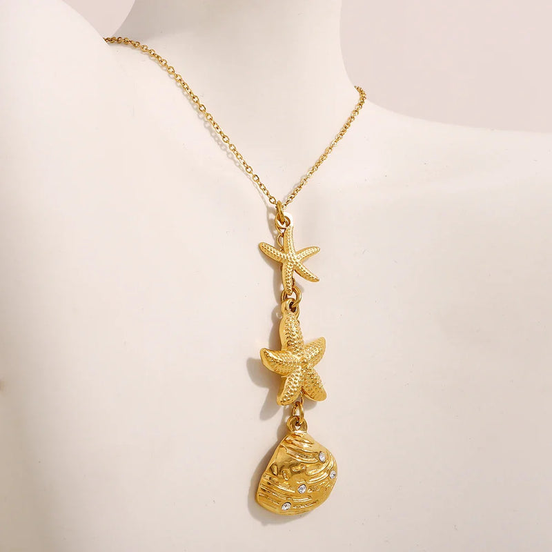 Long Pendant Necklace Beach Vacation