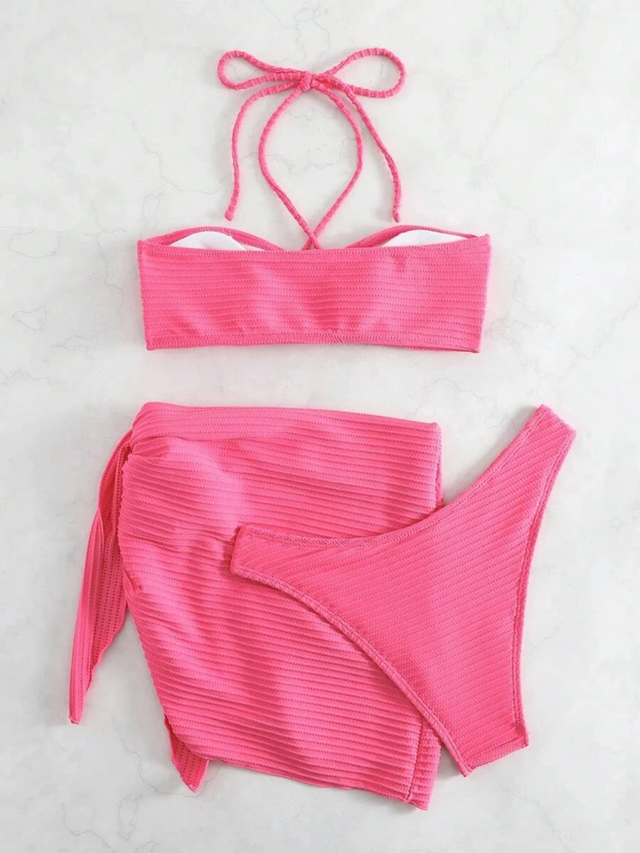 3-Piece Ring Detail Bikini Set