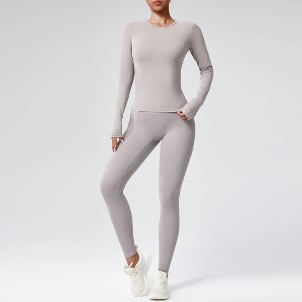 Thumbhole Long Sleeve Leggings Set