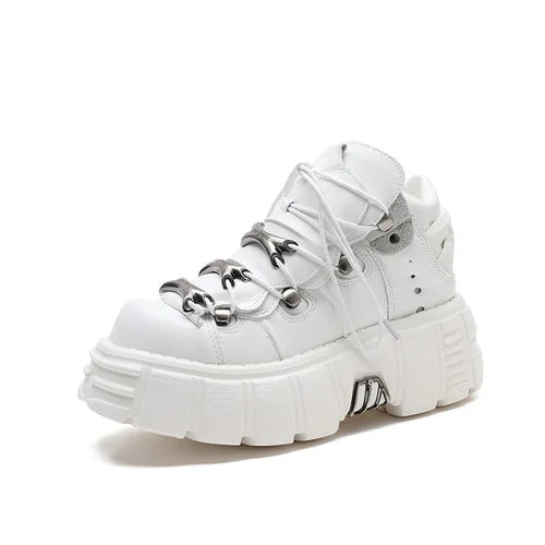 Gothic Platform Metal Sneakers