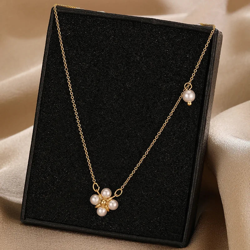 Petal Pearl Necklace