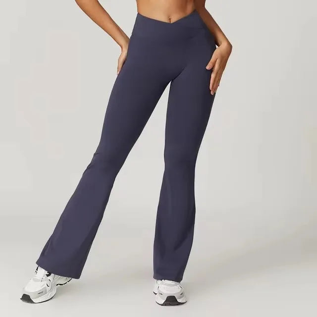 V-Waist Flare Pants