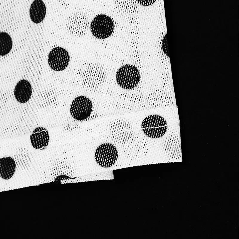 White Dotted Long Dress