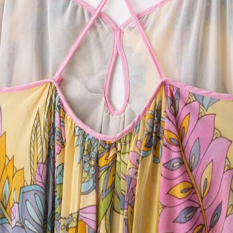 Yellow Floral Maxi Dress
