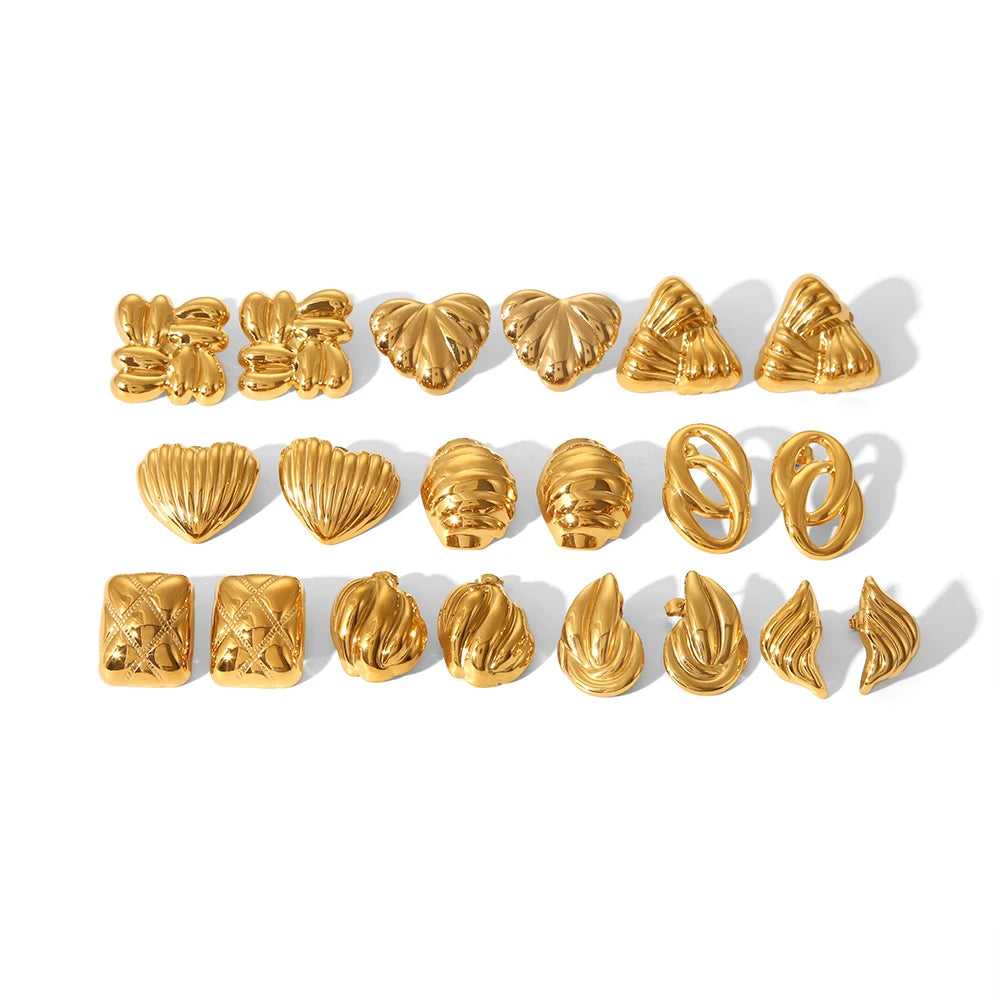 Retro Sculpted Statement Earrings