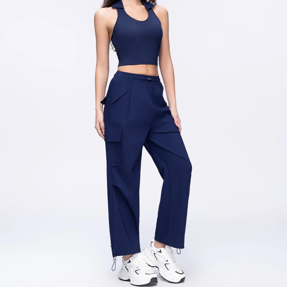 Polo Halter & Cargo Pants Set