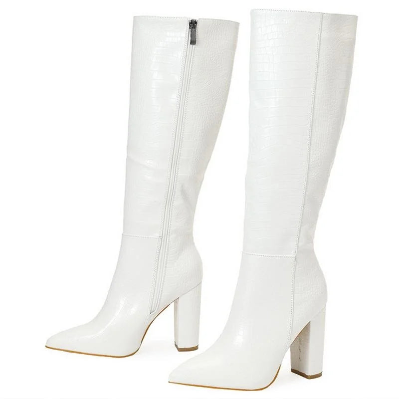 Pointed Toe High Heel Sock Boot