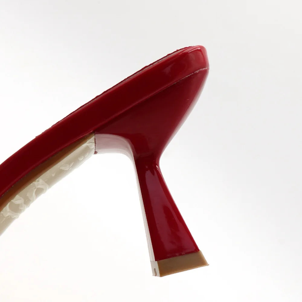 Square Toe Slip-On Heels