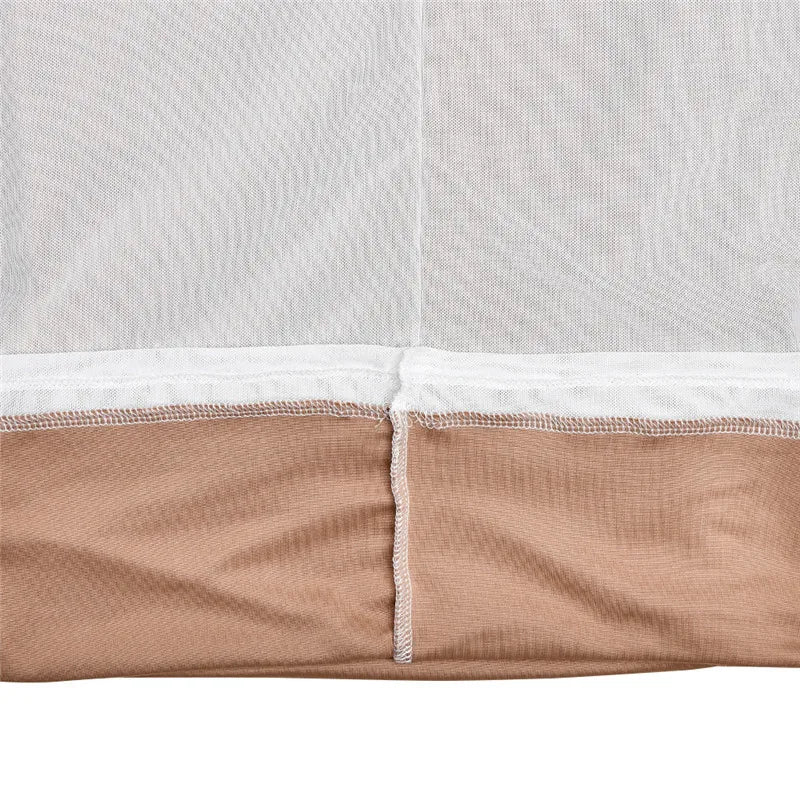 One-Shoulder Contour Mesh Dress