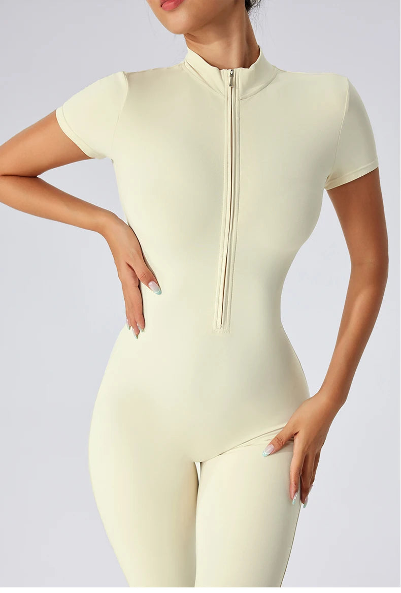 Sculpting Zip-Up Active Jumpsuit