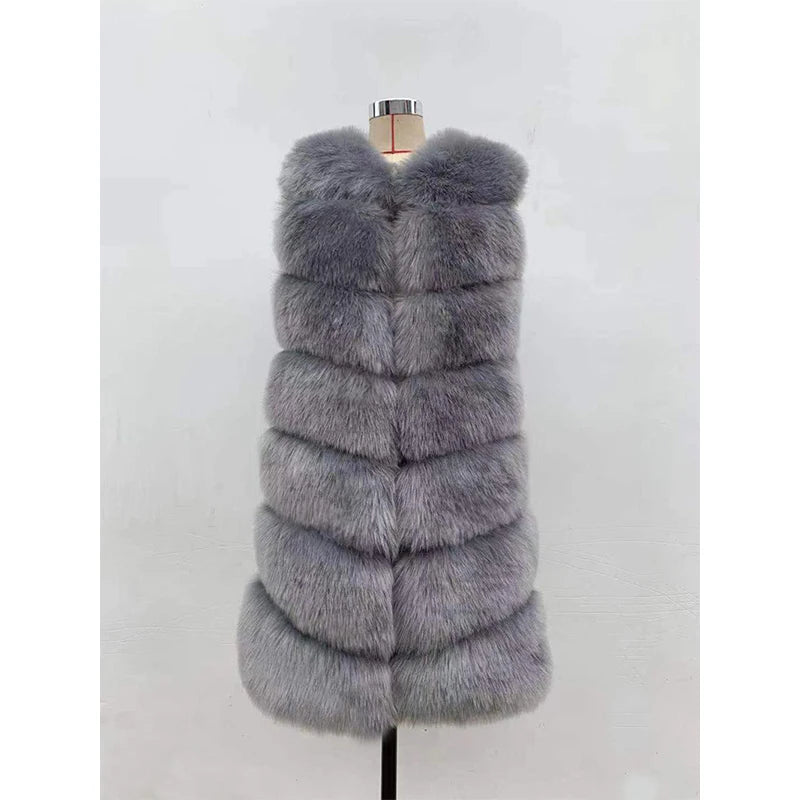 Luxe Cascade Fox Fur Vest