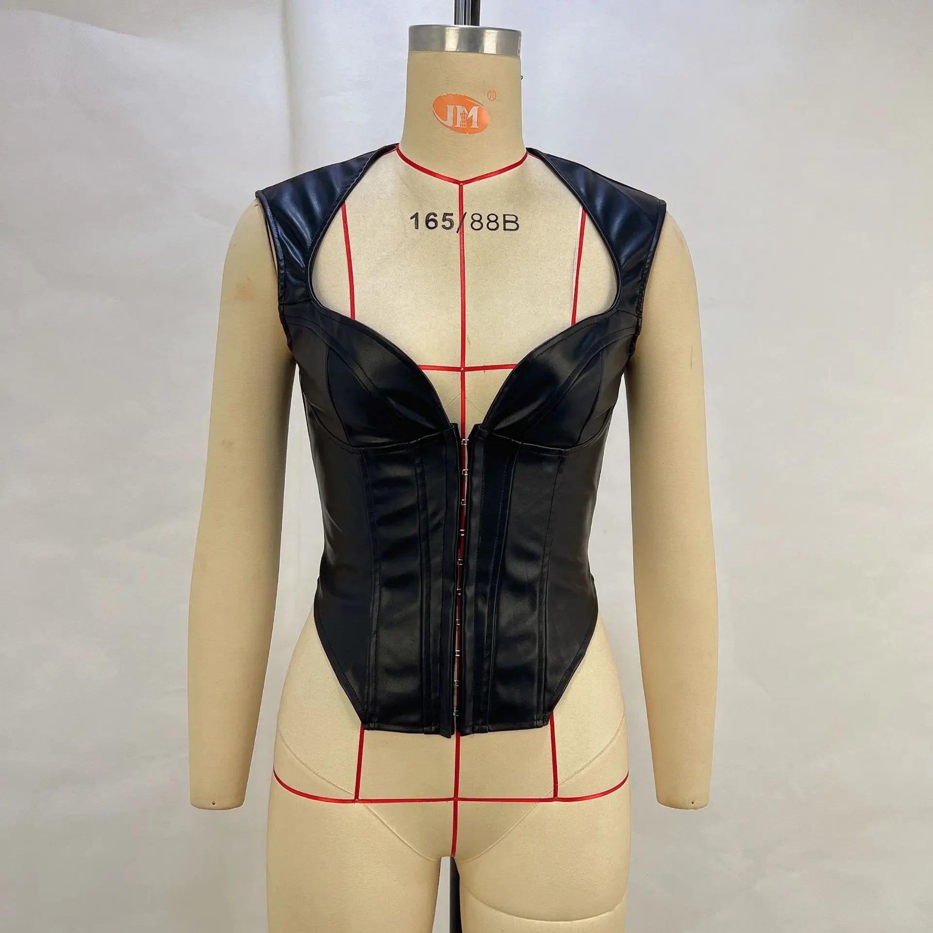 Faux Leather Corset Top