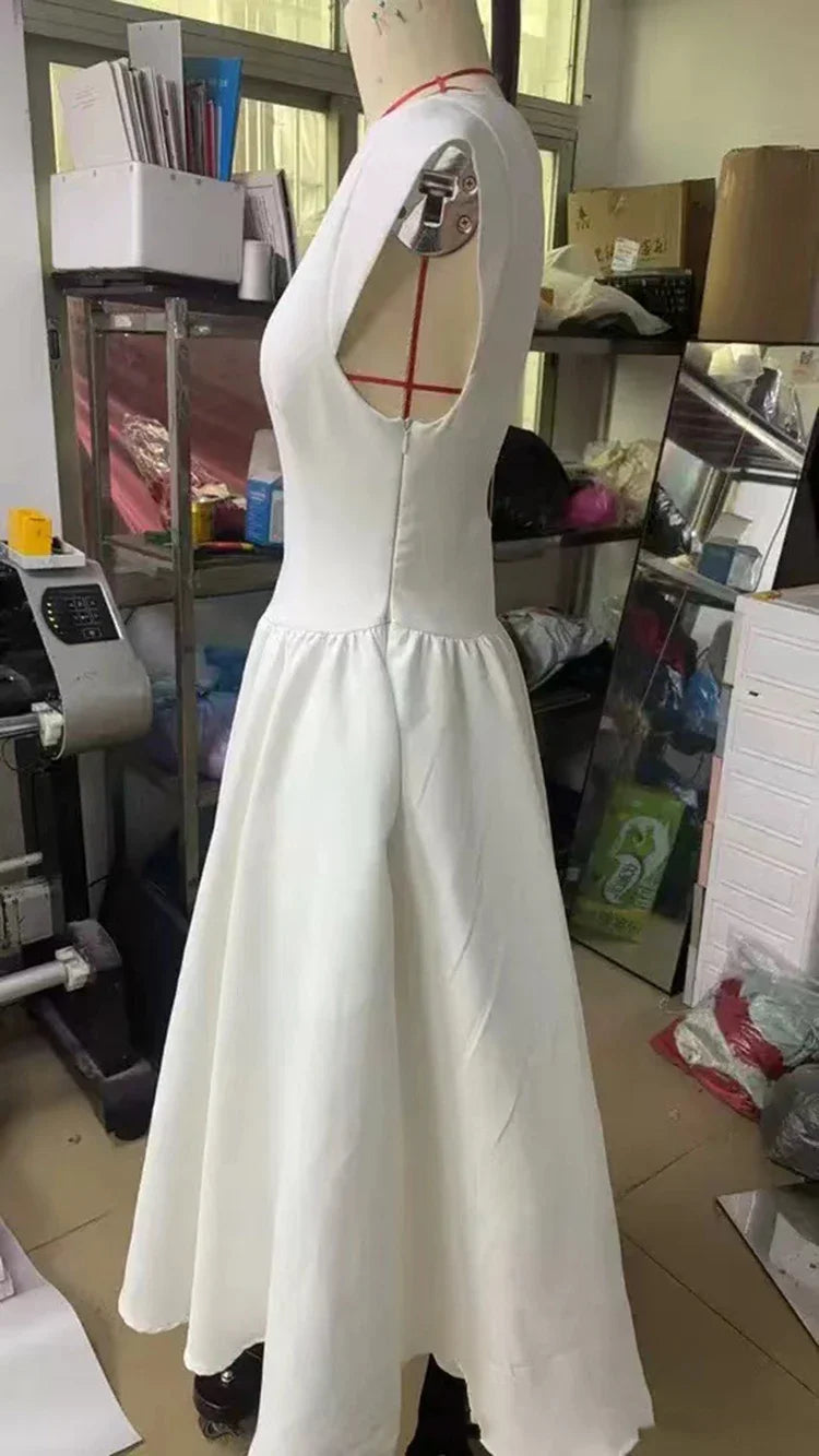 Elegant Midi A-Line Dress