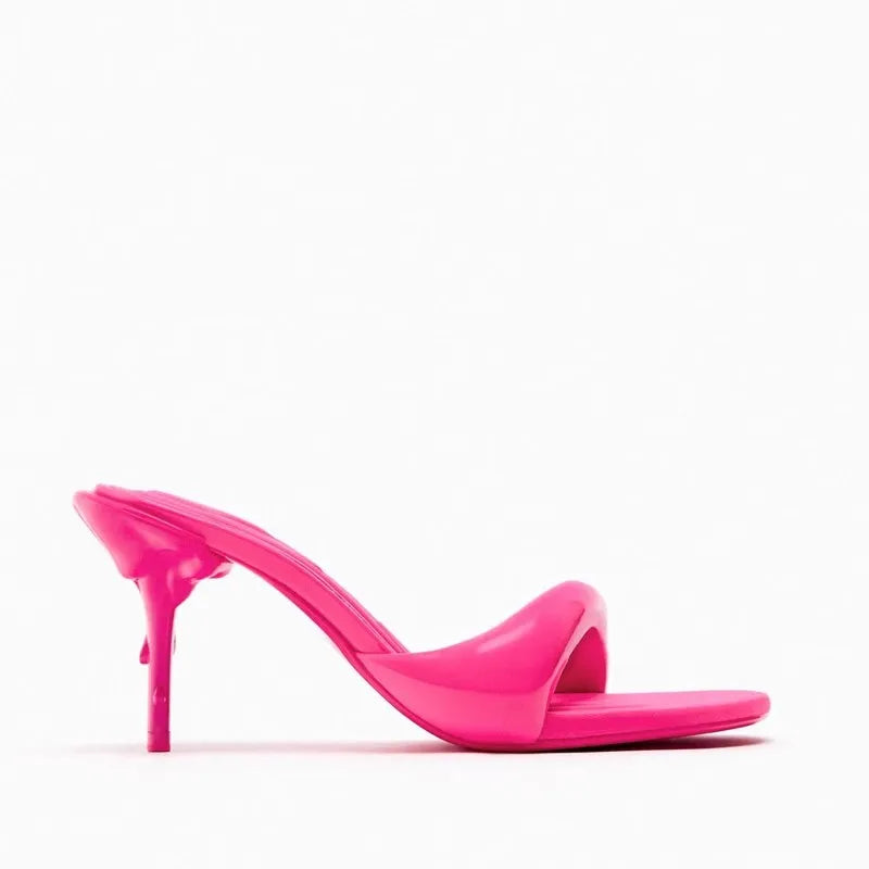Minimalist Slip-On Heeled Sandals